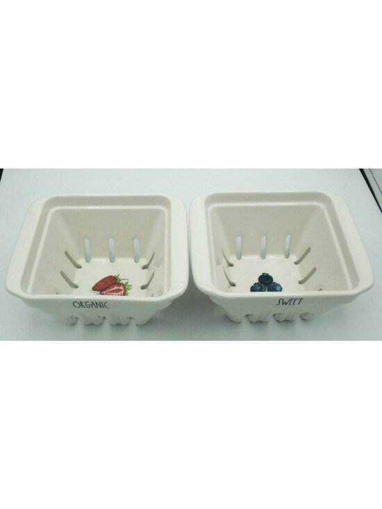 Rae Dunn Other - Rae Dunn Berry Basket Colander Blueberry Strawberry 7 Inch Set of 2